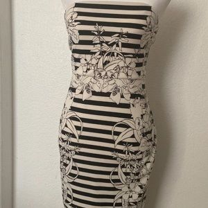 Express midi strapless dress